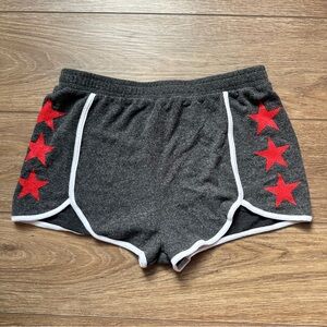 Grey and red Wildfox shorts